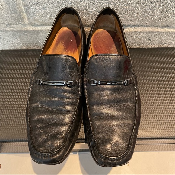 Bruno Magli Kody Black Leather Loafers - Picture 9 of 9